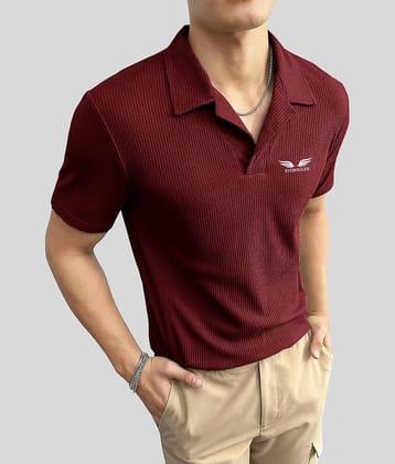 Eyebogler Men Polyester Regular Fit Solid Polo T Shirt ( Green )