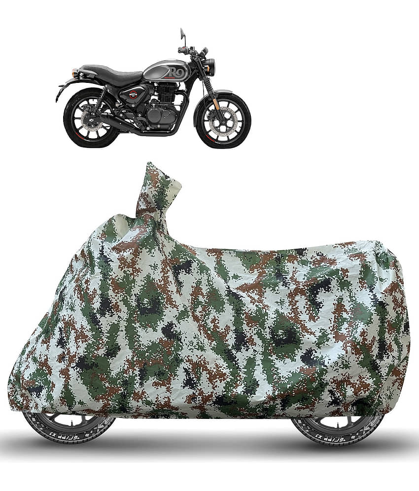 Caronix Bike Body Cover for Royal Enfield Hunter 350 ( Pack of 1 ) , Green