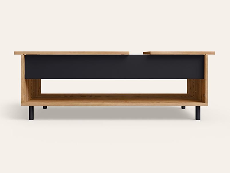 Jaxon Large Convertible Coffee Table Work & Dine Table for 2 Users - 1-Year Warranty, Remini Walnut