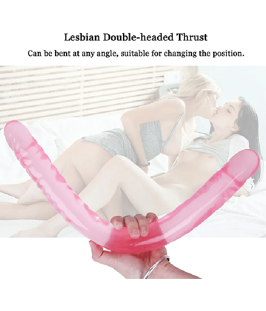 Jelly Double dong Double-Ended Penetration Dildo Strap On Dual Realistic Sex Toys For Lesbean  Woman By KamYog