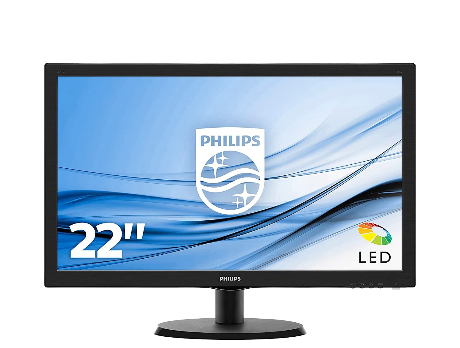 Philips 223V5LHSB2-94 Smart Control Lite LCD Monitor LED Backlights 21.5 Full HD