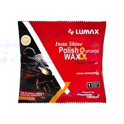 Lumax Insta Shine Polish & Wax Sponge for Bike | Reusable Soft & Durable Midium SizeSponge | Scratch-Free Cleaning | for All Two-Wheelers