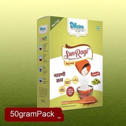 Sunragi Elaichi Ragi Malt (50g) | Traditional Cardamom Flavor | Digestive Health Drink