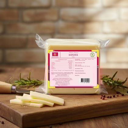 Mishti Gourmet Premium Artisanal Gouda Cheese 200g-0% Preservatives