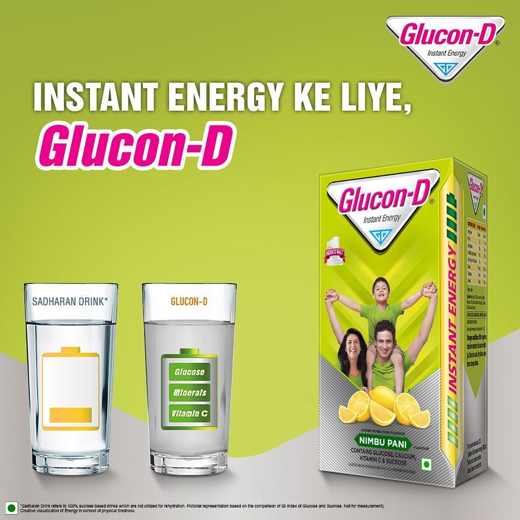 Glucon-D Nimbu Pani Glucose Powder (75g + 50g Extra)| For Tasty Tangy Flavoured Glucose Drink| Provides Instant Energy| Vitamin C Supports Immunity| Contains Calcium for Bone