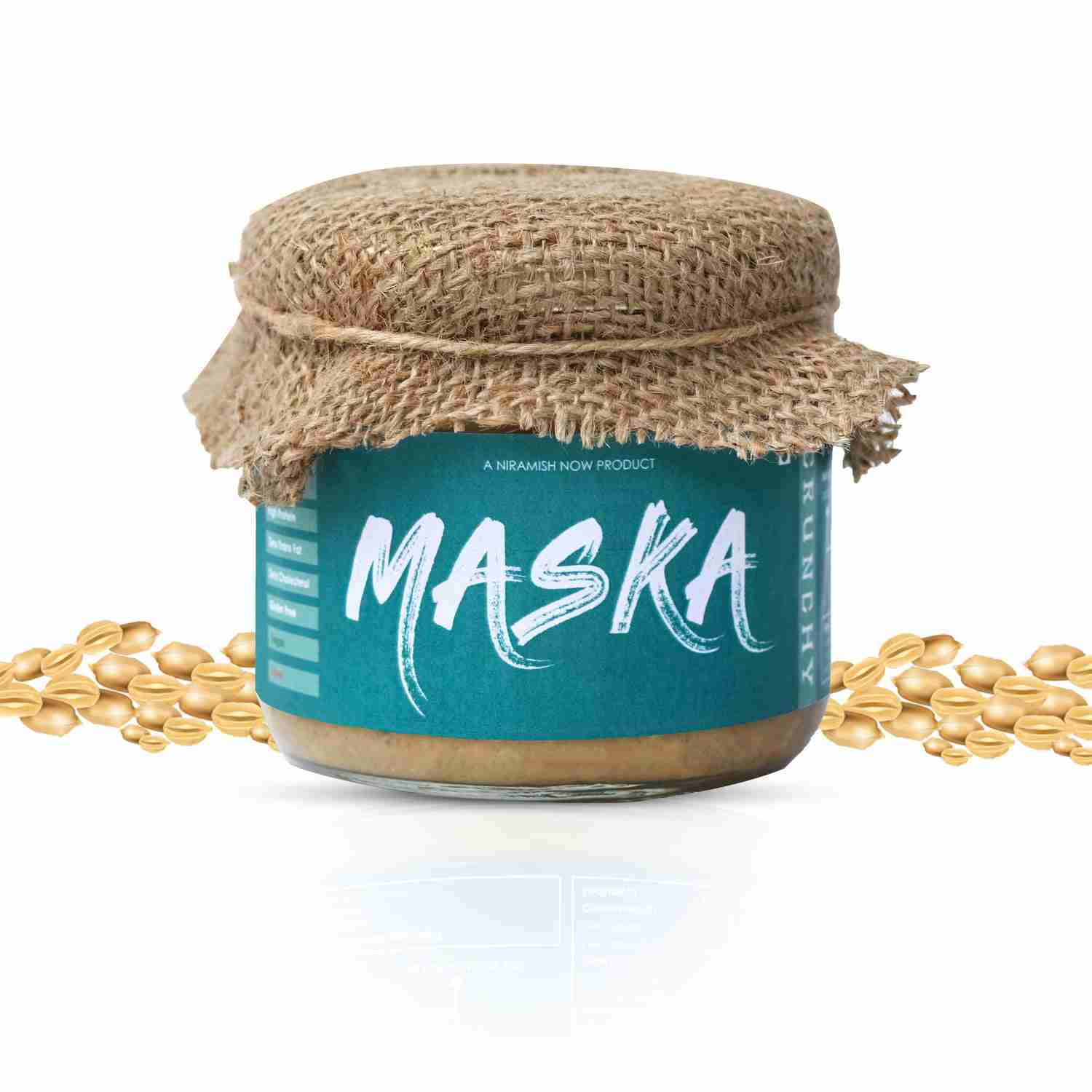 Maska Natural Crunchy Peanut Butter Unsweetened 300 G