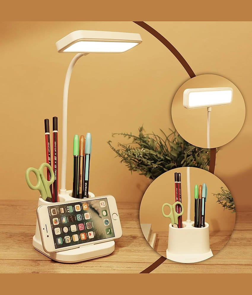 FIRSTLIKE White Table Lamp ( Pack of 1 )