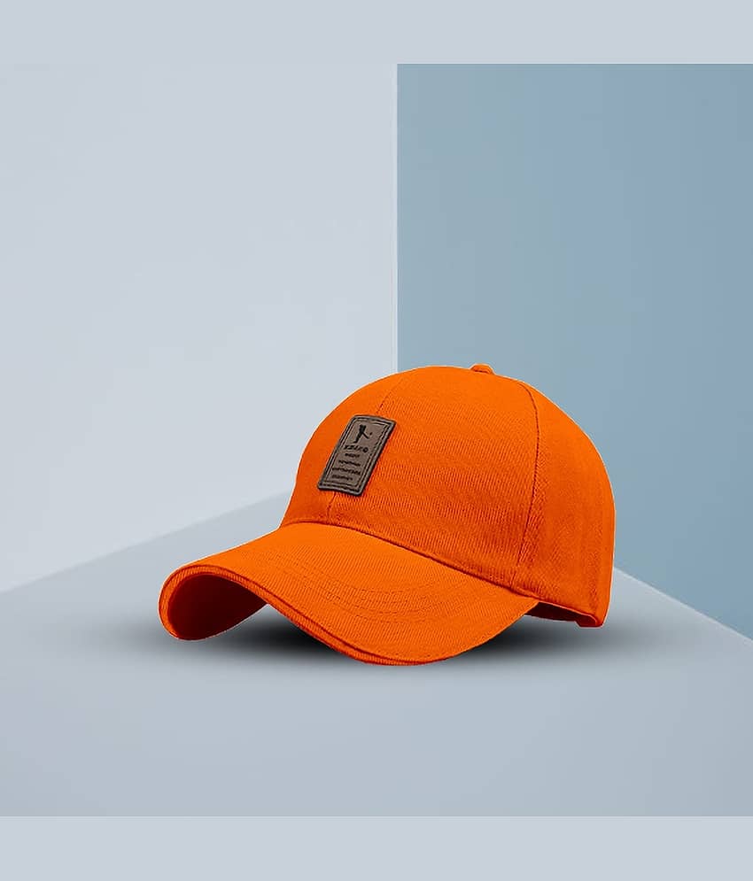 Alamos Pack of 1 cotton Men's Cap ( Orange )