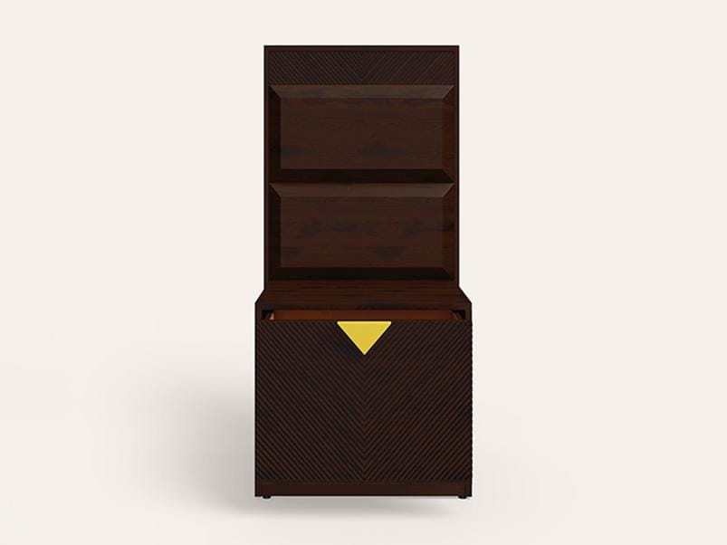 Goldust V2 Solidwood Bedside Table - 1-Year Warranty, Fine Walnut, Sheesham Wood
