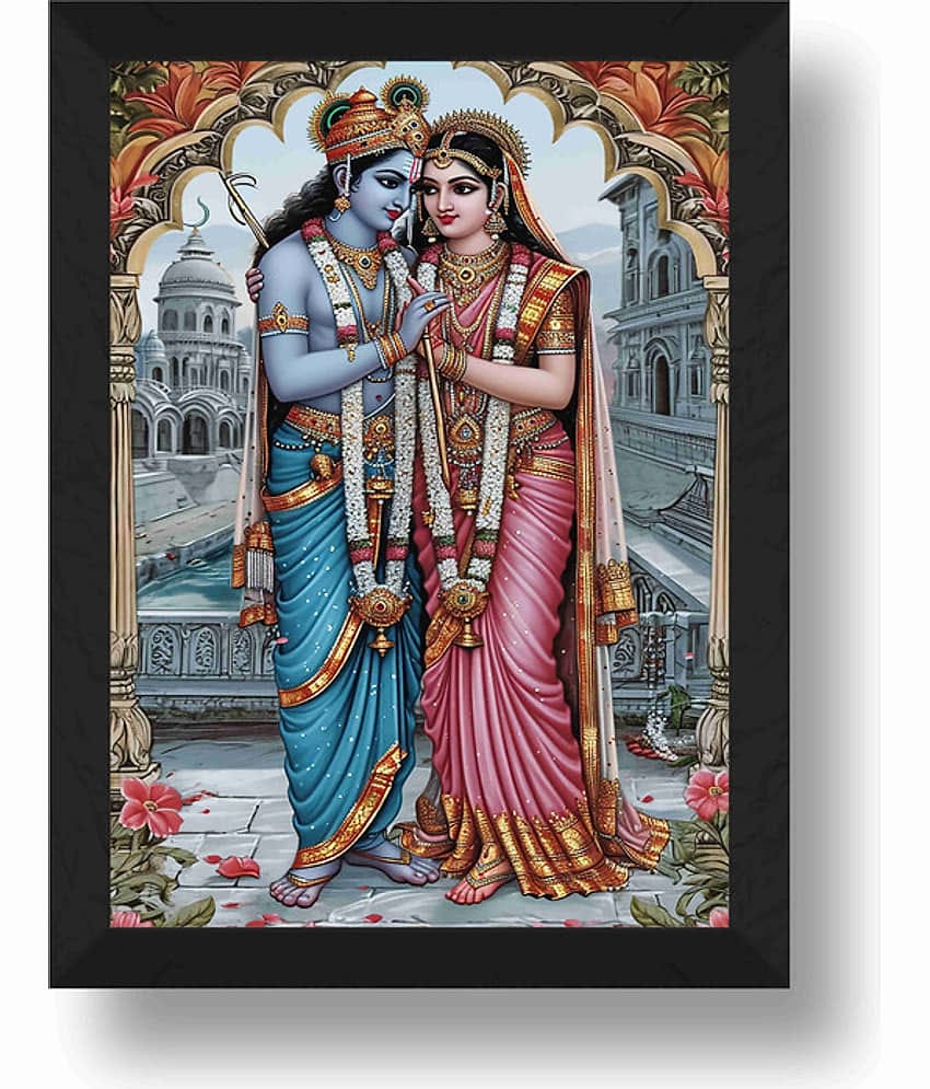 Saf Religious Ram Sita Painting With Frame