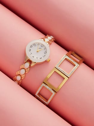 The-Enamel-Round-Watch-With-Bracelet-Combo-Watch Combos