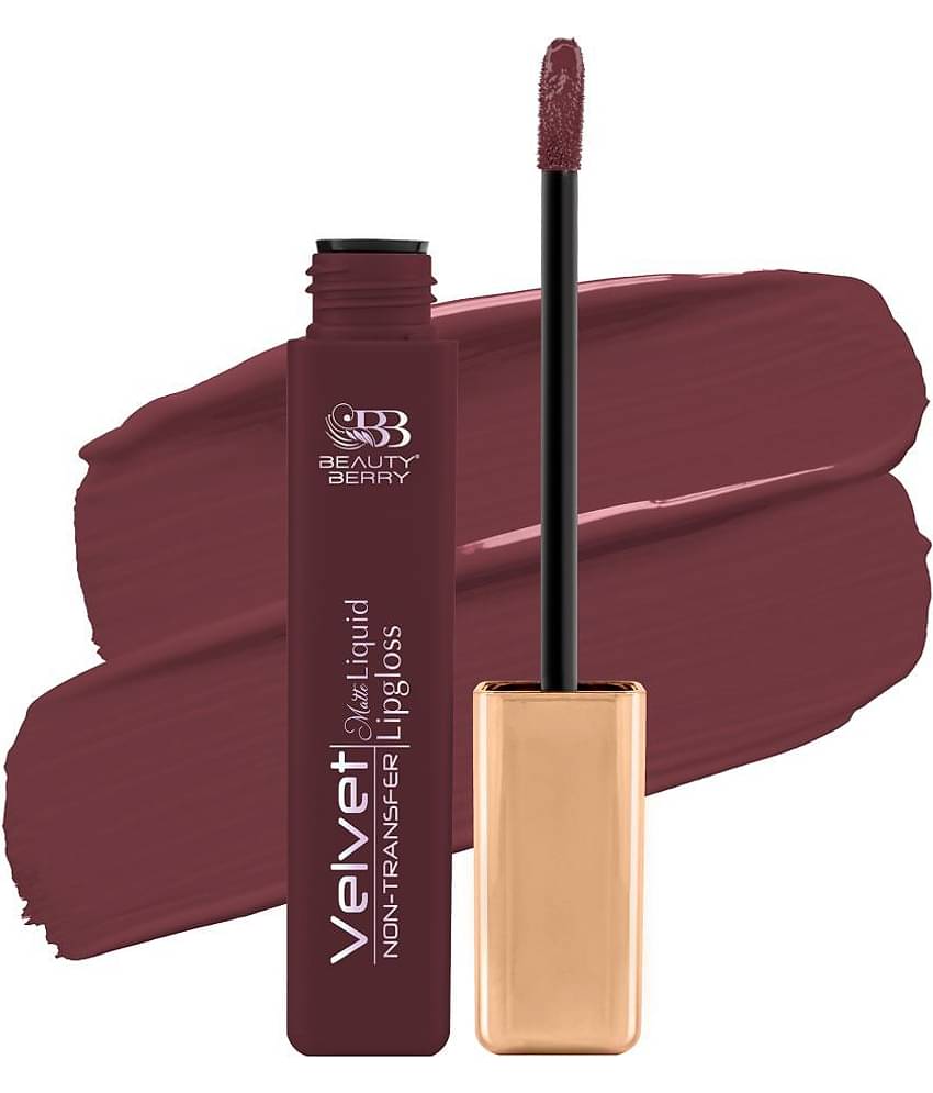 Beauty Berry Velvet Non Transfer Liquid Lipstick for Women 5ml, Rusty Clay (Shade - 08)