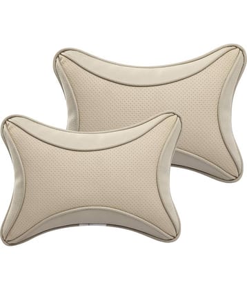 Auto Hub Neck Cushions Set of 2 Beige