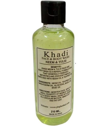 Khadi Herbal Neem & Tulsi Face & Body Wash 210 ml