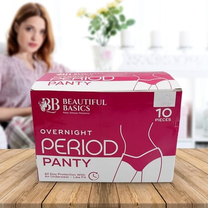 Women's Emergency Kit, Travel Kit- Includes Seamless Underwear, Pantyliner, Feminine Hygiene Sachet First Period Kit (10 Pcs)_assorted colour