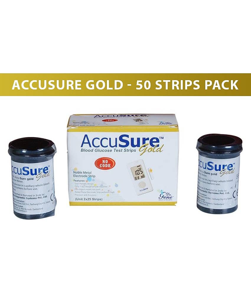 ACCUSURE Gold 50 Strips Pack Only(Pack of 1X50)