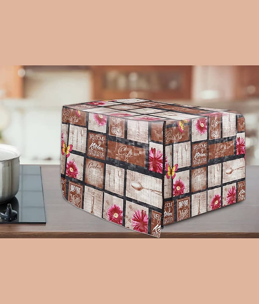 E-Retailer Single PVC Brown Microwave Oven Cover - 20-22L