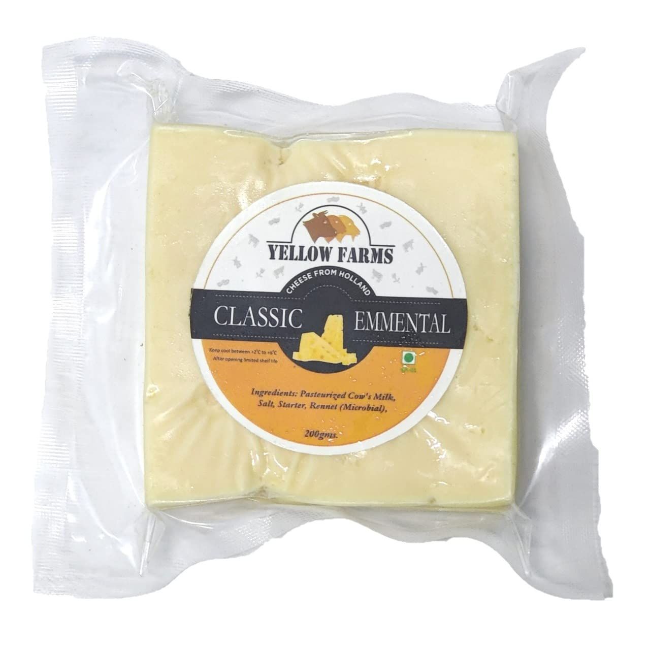 Yellow Farms Classic Emmental Cheese 200G