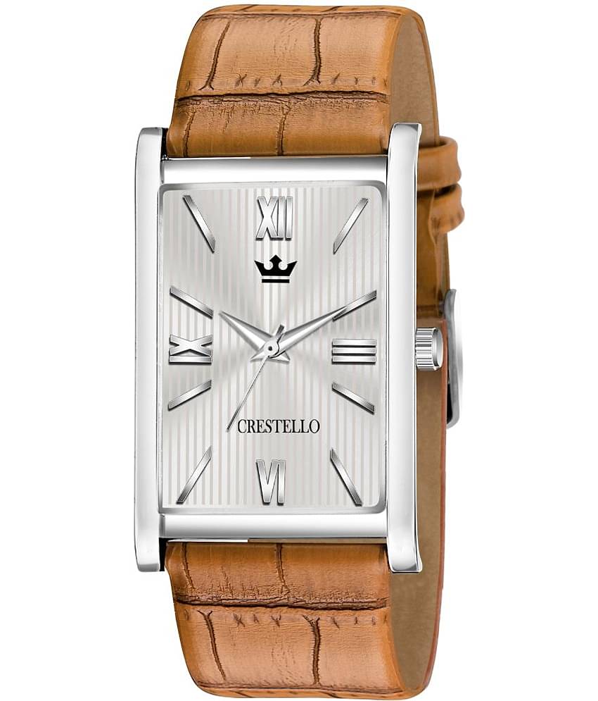 Crestello - Brown Leather Analog Men's Watch