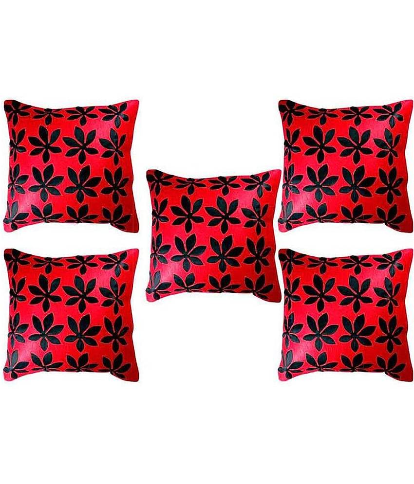 Belive-Me Set of 5 Polyester Cushion Covers 40X40 cm (16X16)