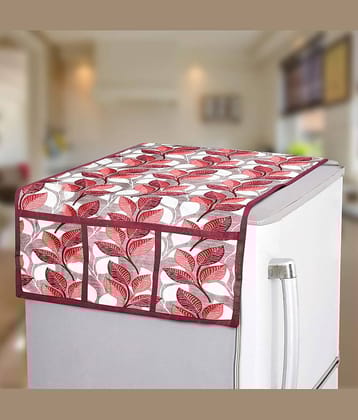 Polyester Fridge Top Cover 55x97 Cm (Pack of 1) - Pink
