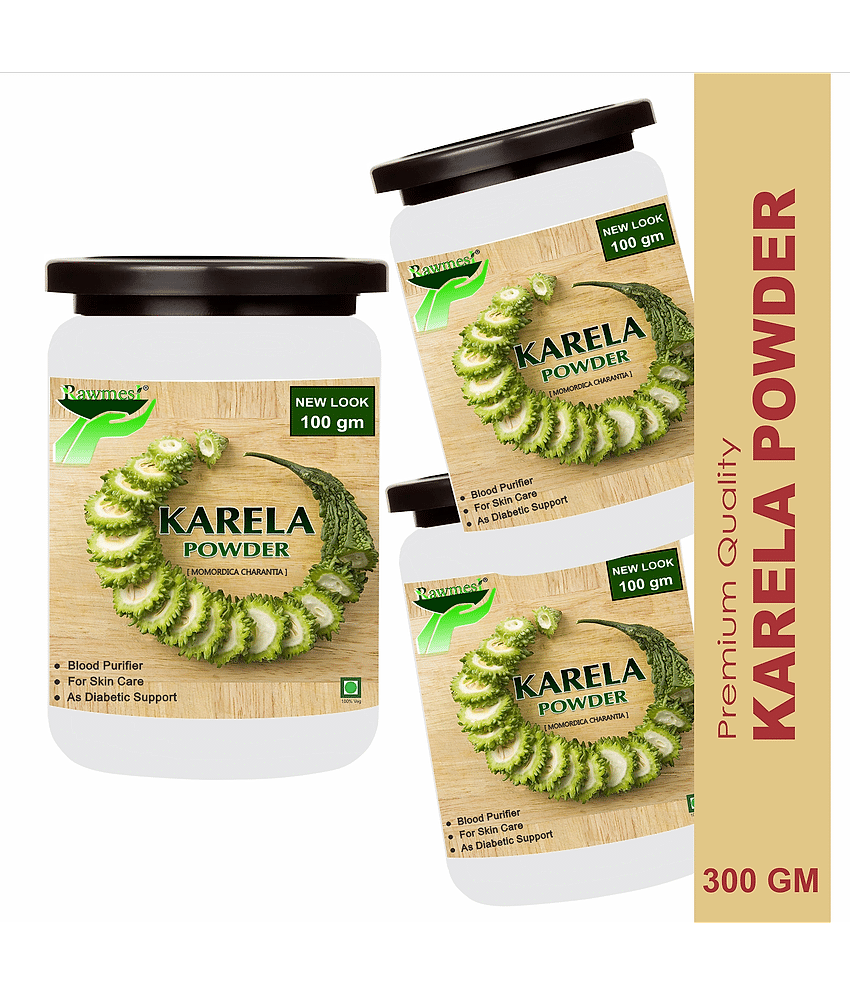 Rawmest Karela ( Bitter Gourd ) For Skin Powder 300 Gm Pack of 3