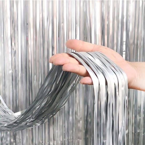 Silver Foil Curtain 7FT X 3 FT - Party and Festive Needs | Buy online on ZillyBuy