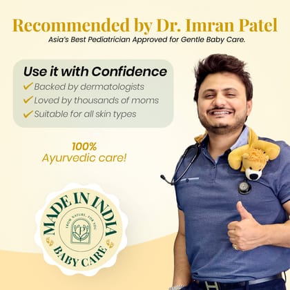 Pure Aura Baby’s 6-Month Skincare Kit | Ayurvedic Shampoo, Wash, Sunscreen, Diaper Rash Cream, Massage Cream & Massage Oil