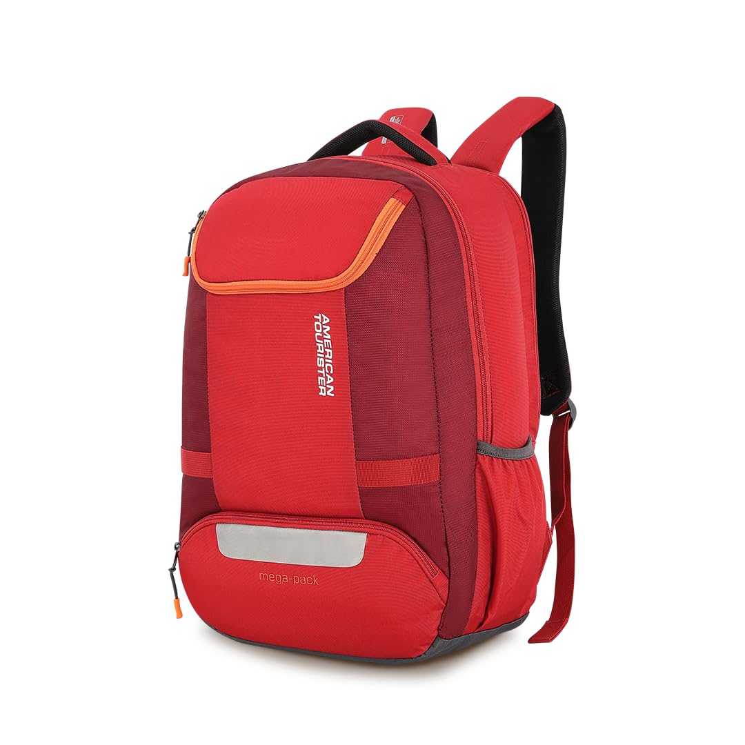 Bowie The Outdoor 5 Compartment Backpack With A 17 Inch Laptop Compartment, 35 L Capacity, External Bottle Holder, And A Shoe Compartment For Unisex In A Striking Rust Color, Brown