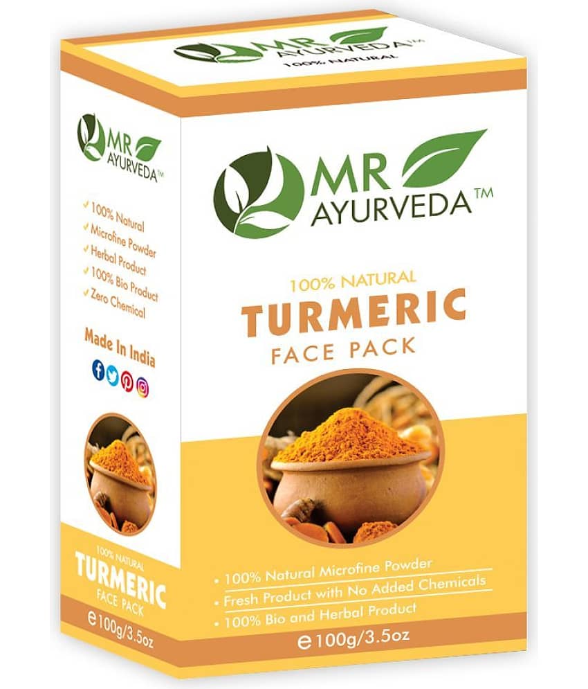 MR Ayurveda Turmeric Powder for Healthy Skin Face Pack Masks 100 gm
