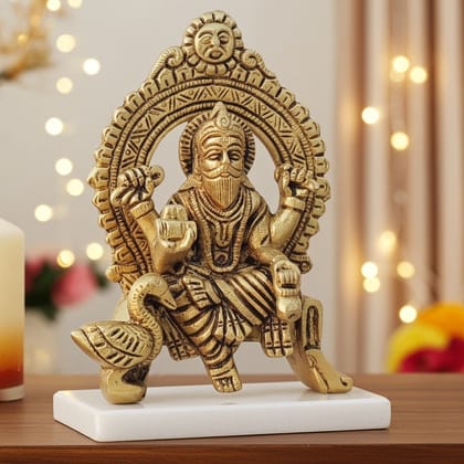 Brass Showpiece Vishwakarma Ji God Idol Statue, Height : 4.5 Inch (BSMAS957 H)