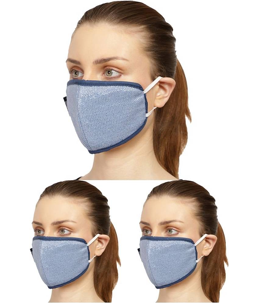 Anekaant - Blue 3 Ply Mask ( Pack of 3 )