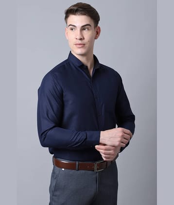 MAJESTIC MAN Cotton Blend Slim Fit Full Sleeves Men's Formal Shirt - Navy ( Pack of 1 )
