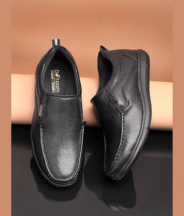 Action Black Men's Slip On Formal Shoes