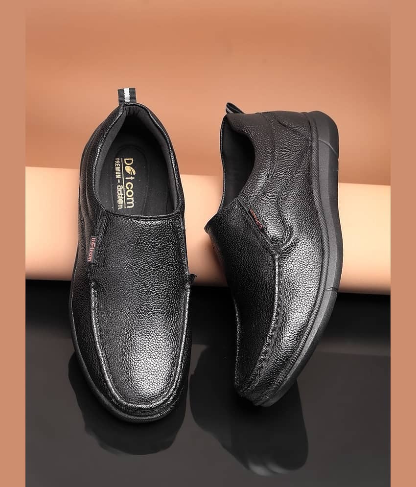 Action Black Men's Slip On Formal Shoes