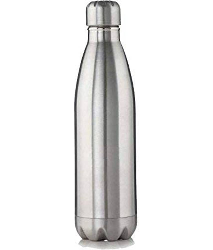 ATIPRIYA Silver Stainless Steel Water Bottle 500 mL ( Set of 1 )