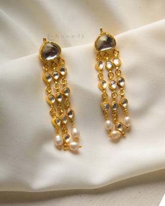 Gold Polish Silver Earrings CHE1736