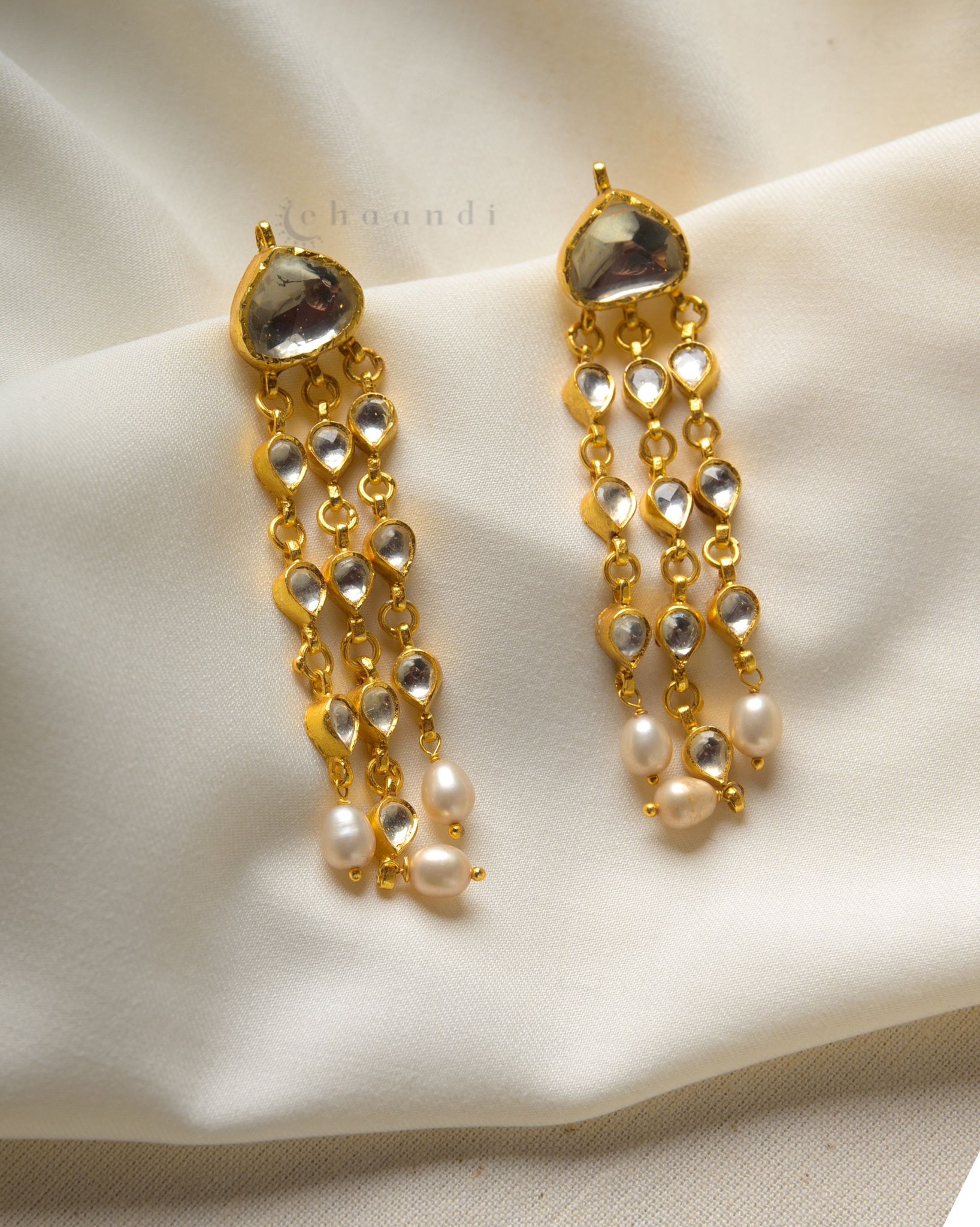 Gold Polish Silver Earrings CHE1736
