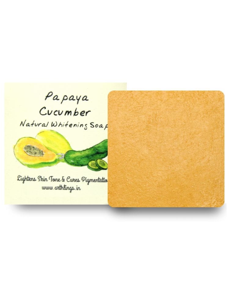 Arthlings Revitalizing Papaya and Cucumber Glow Bar - Gentle Brightening and Hydrating Soap for Radiant Skin