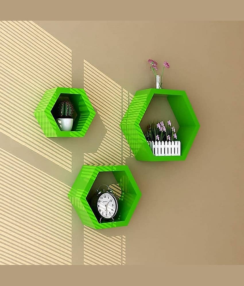 TFS Floating Shelves Green MDF - Pack of 1