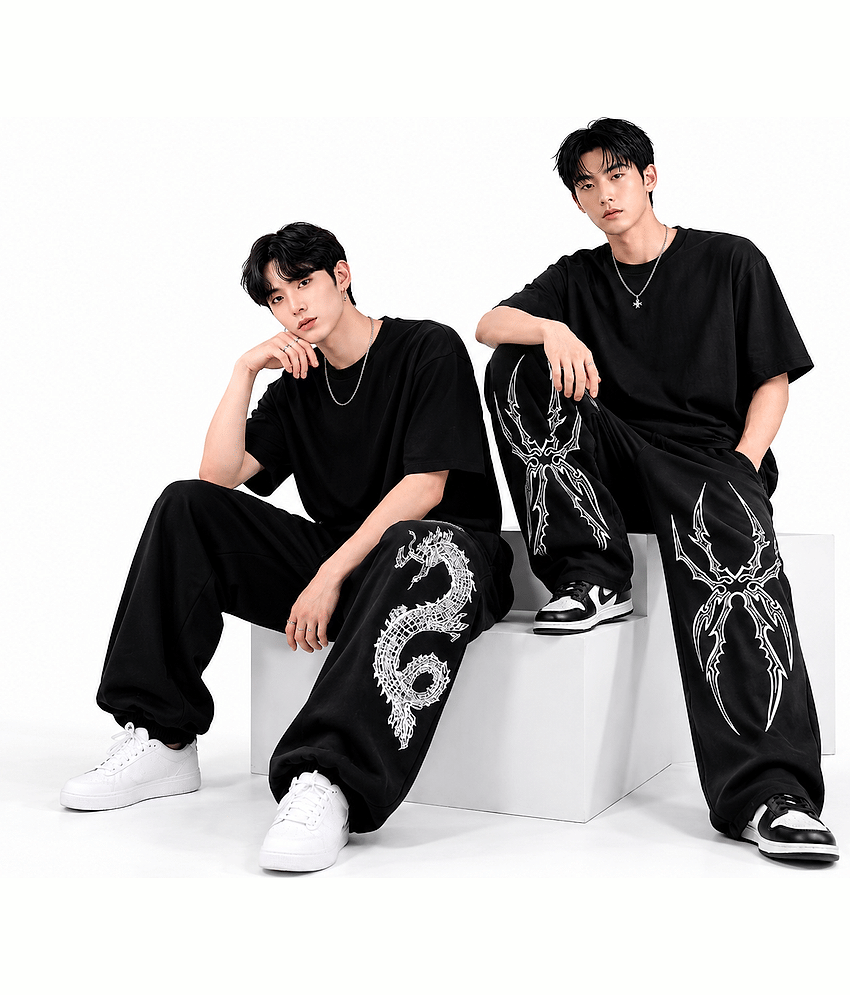 attitude start of fashion Black Lycra Men's Joggers ( Pack of 2 )