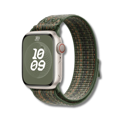 Premium Nylon Nike Wlycro Sports Bands By iSerieshub Compatible For iWatch-49MM / Sequoia Orange