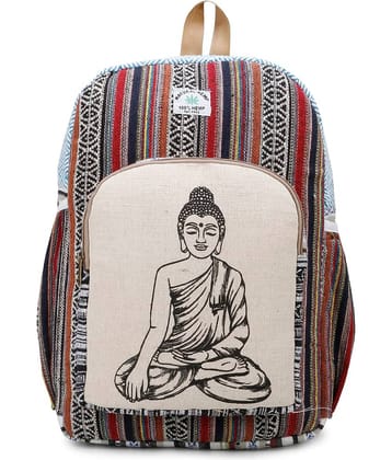 Gau Sudh Multicolor Canvas Backpack ( 5 Ltrs )