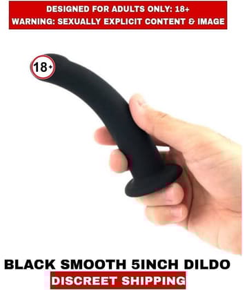 Sexual Wellness Women's Sex Toys Black Smooth Silicon 5inch Dildos For Women