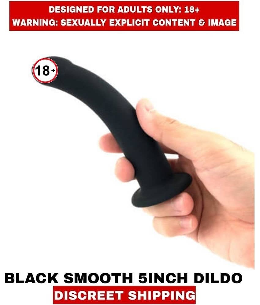 Sexual Wellness Women's Sex Toys Black Smooth Silicon 5inch Dildos For Women
