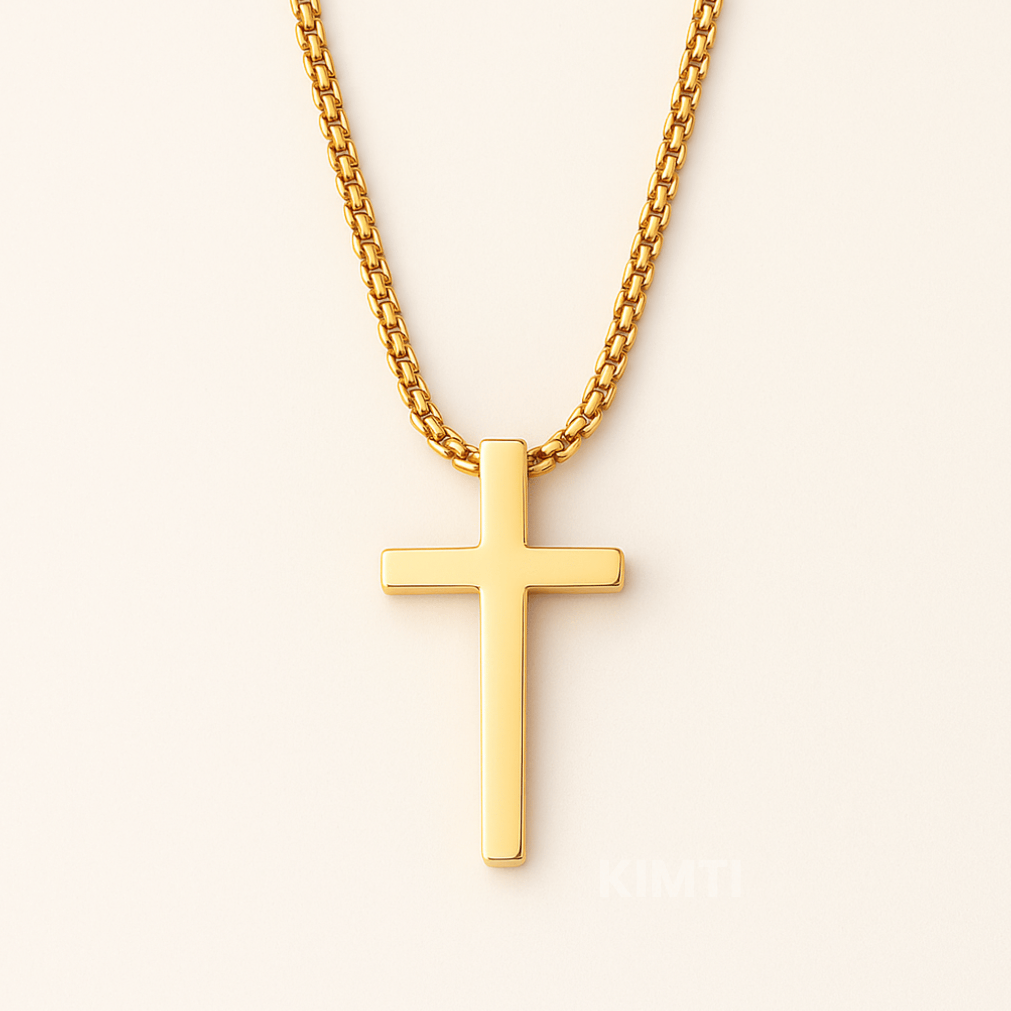 18K Gold Plated Anti Tarnish Christ's Crucifix Men Chain