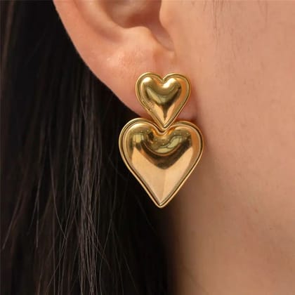Valentines Drop-Drop / 18k Gold Plated 316L Stainless Steel