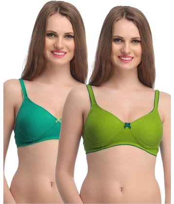 Clovia Multi Color Cotton T-Shirt/ Seamless Bra