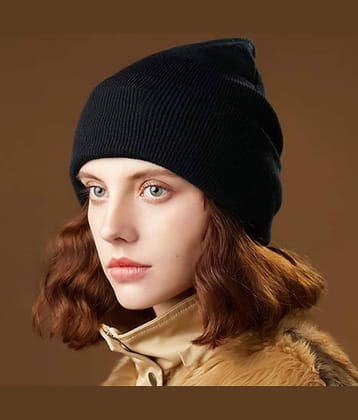 Bolax Pack of 1 Woollen Men's Cap ( Black )