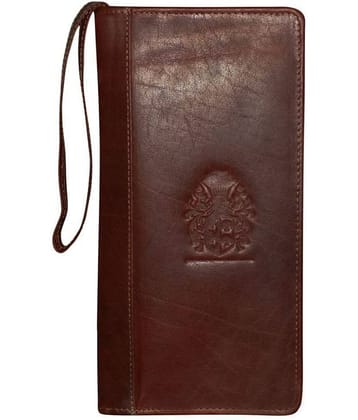 Style 98 Zip Maroon Long Card Holder